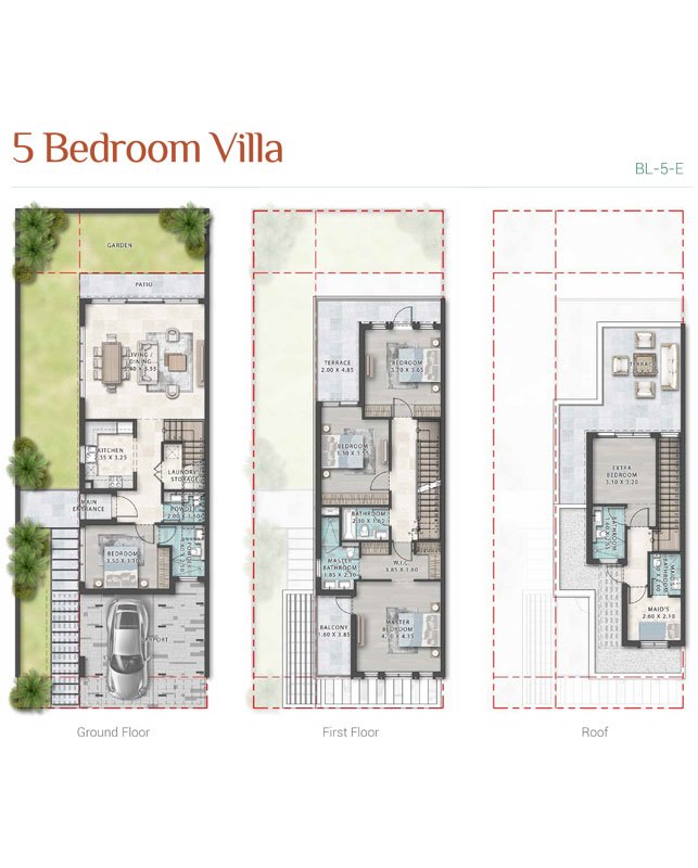 5 Bedroom floor plan