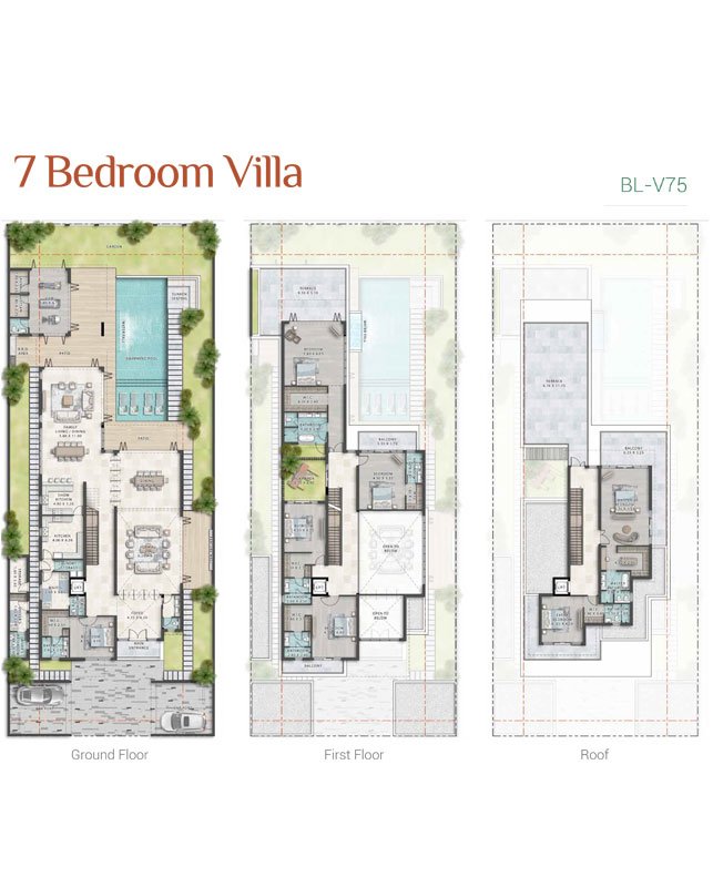 7 Bedroom floor plan