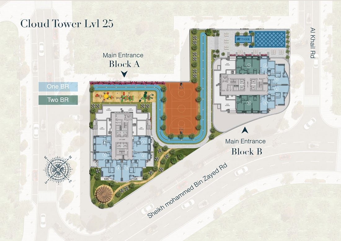 1 & 2 Bedroom floor plan