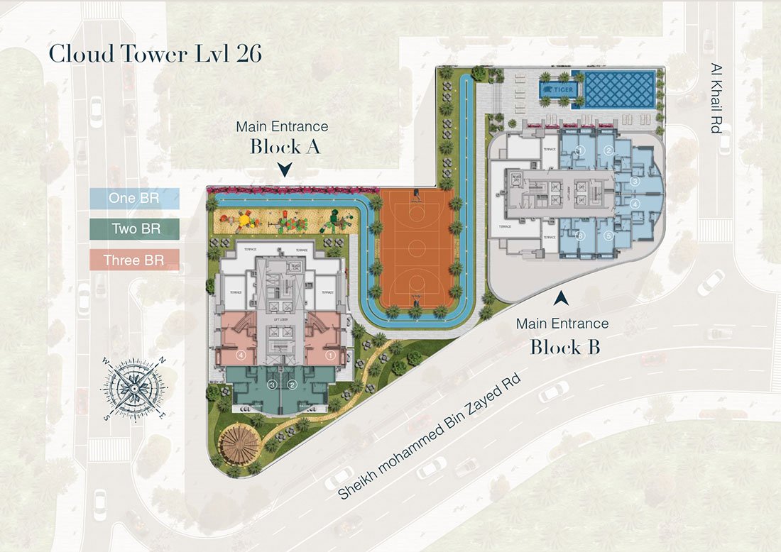 1, 2 & 3 Bedroom floor plan