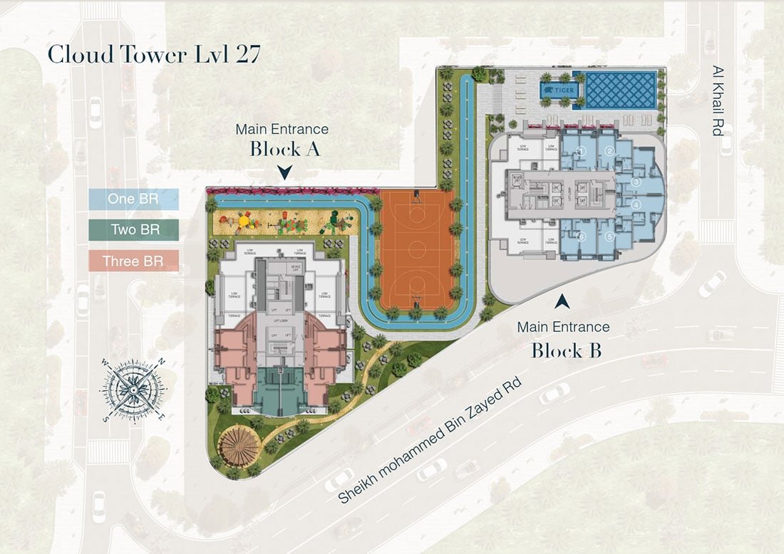 1, 2 & 3 Bedroom floor plan