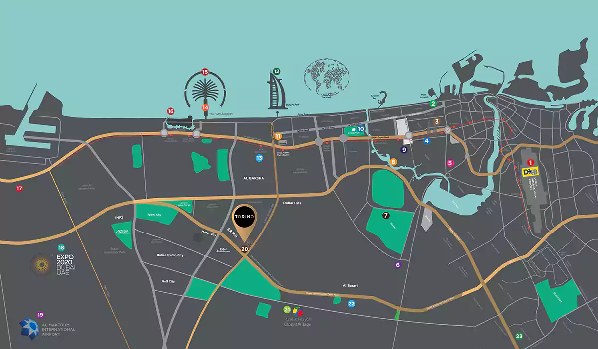 Torino location map