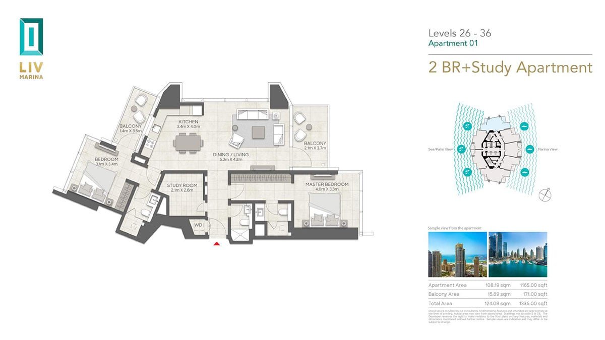 2 Bedroom floor plan