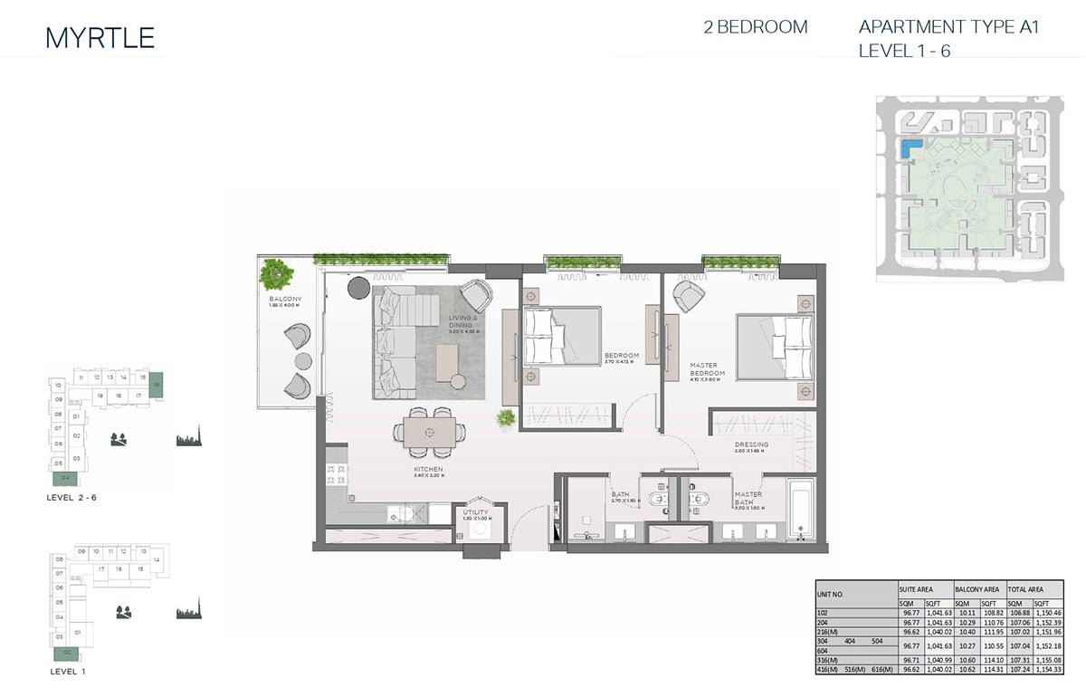 2 Bedroom floor plan