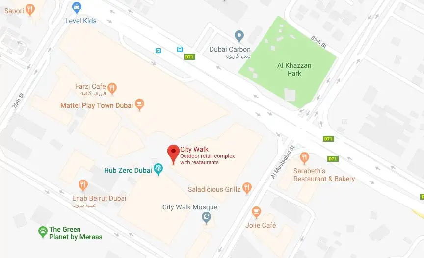 Myrtle at City Walk location map