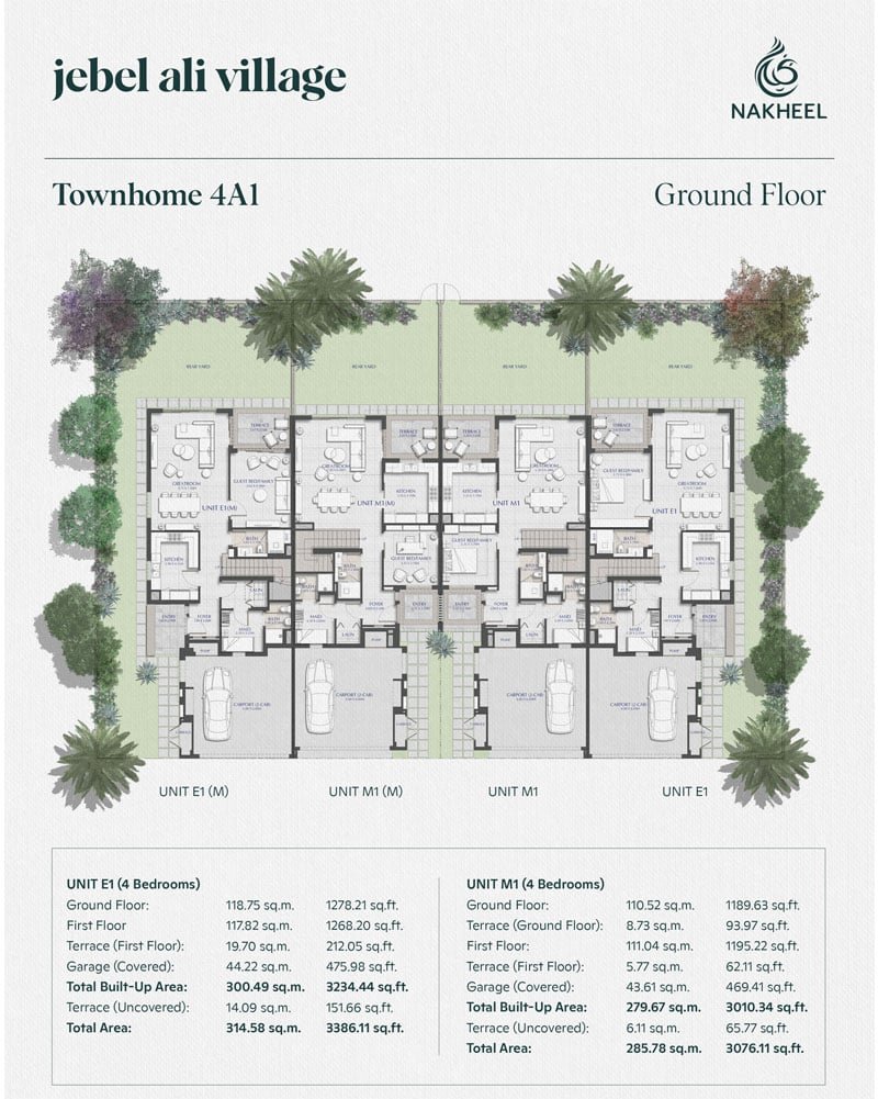 Jebel Ali Village Townhouses floor plan