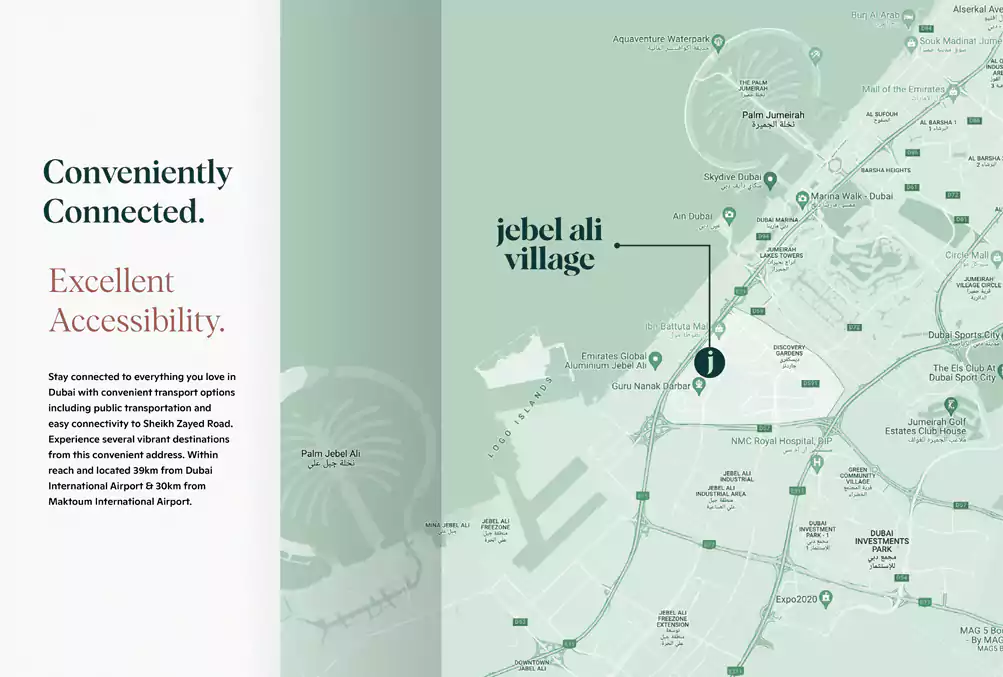 Jebel Ali Village Townhouses location map