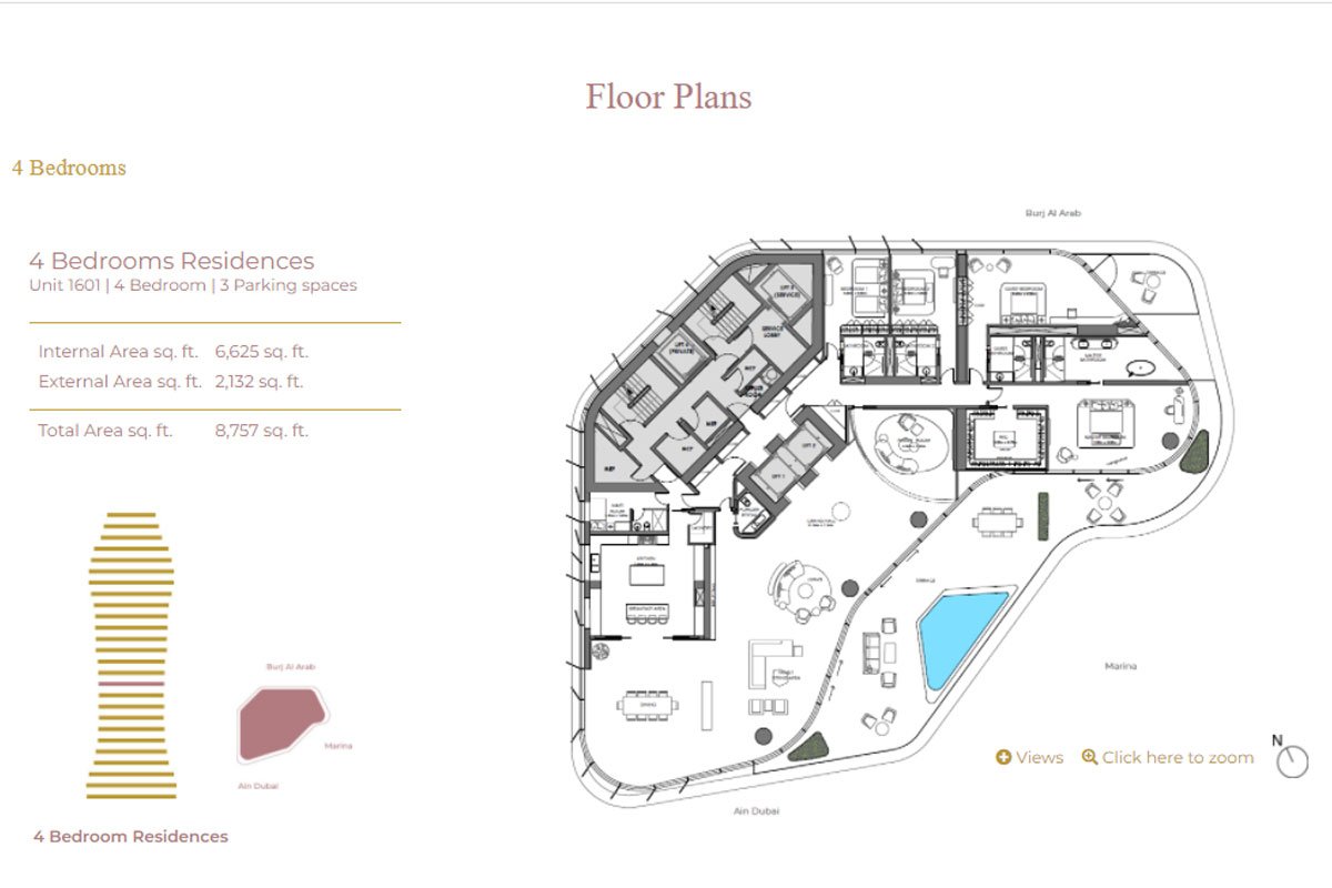 4 Bedroom floor plan