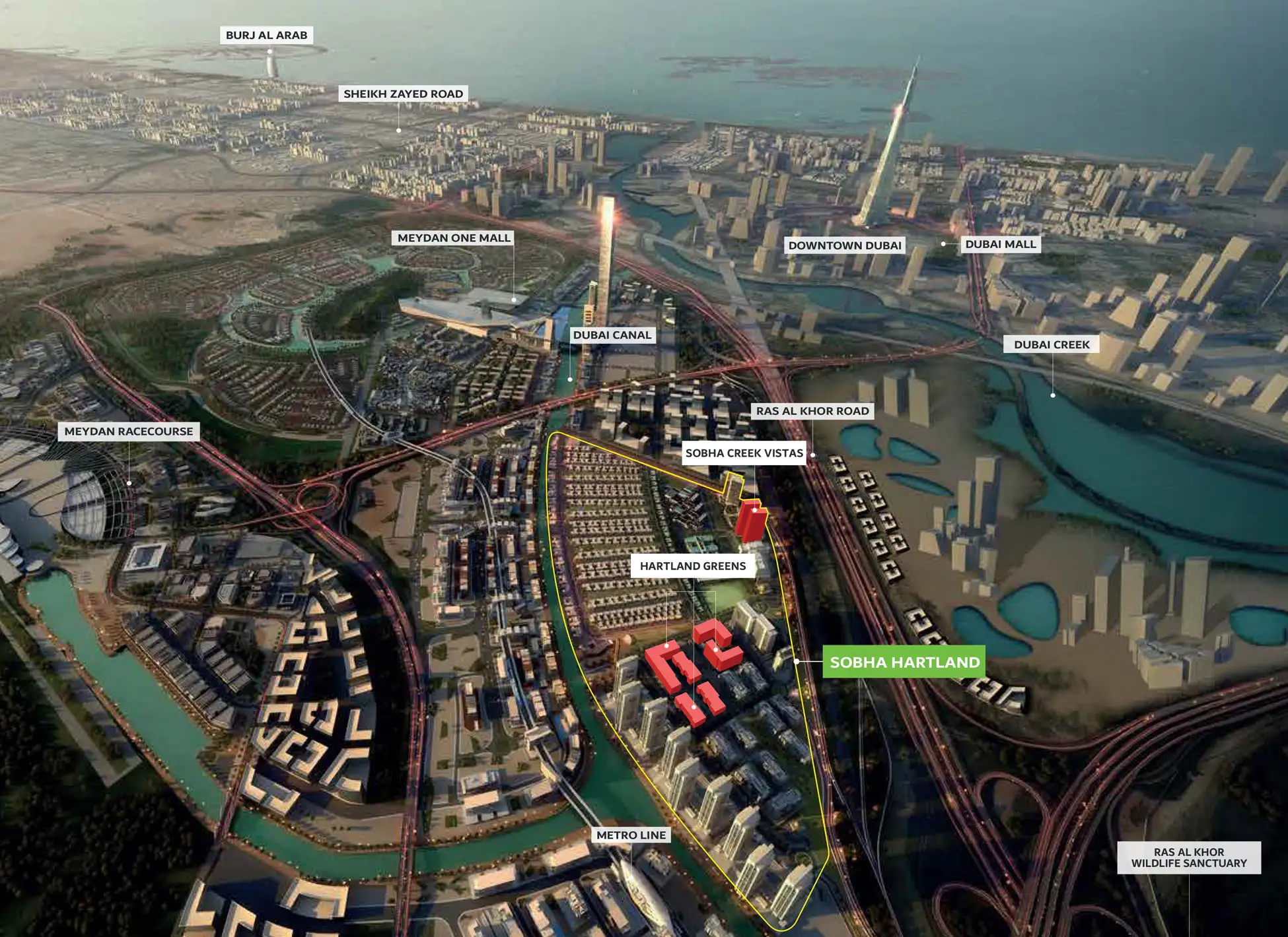 Sobha Creek Vistas Grande location map