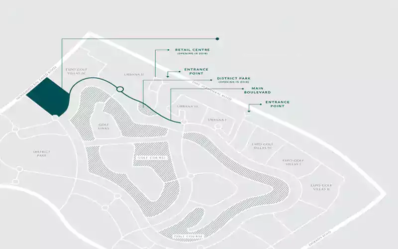 Expo Golf Villas Phase 6 location map