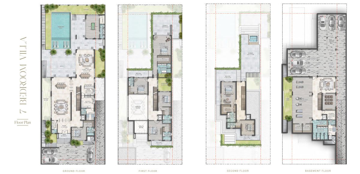 7 Bedroom floor plan