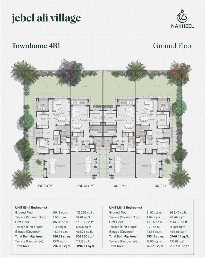 3 Bedrooms + Maid floor plan
