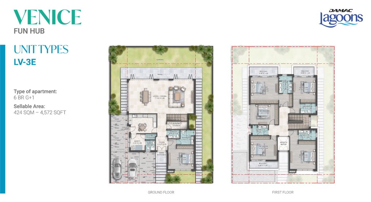 6 Bedroom floor plan