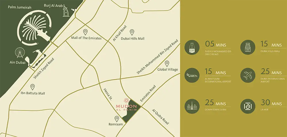 Mudon Al Ranim location map