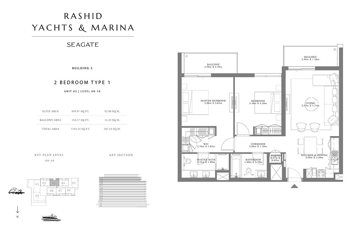 2 Bedrooms floor plan