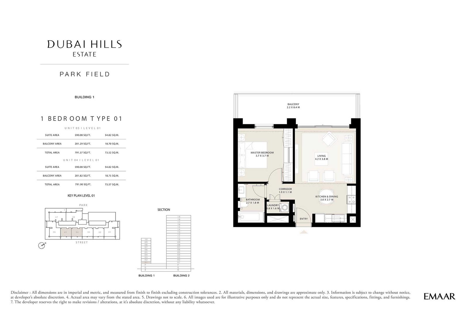 1 Bedroom floor plan