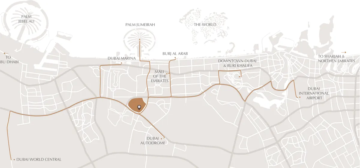The Portman location map