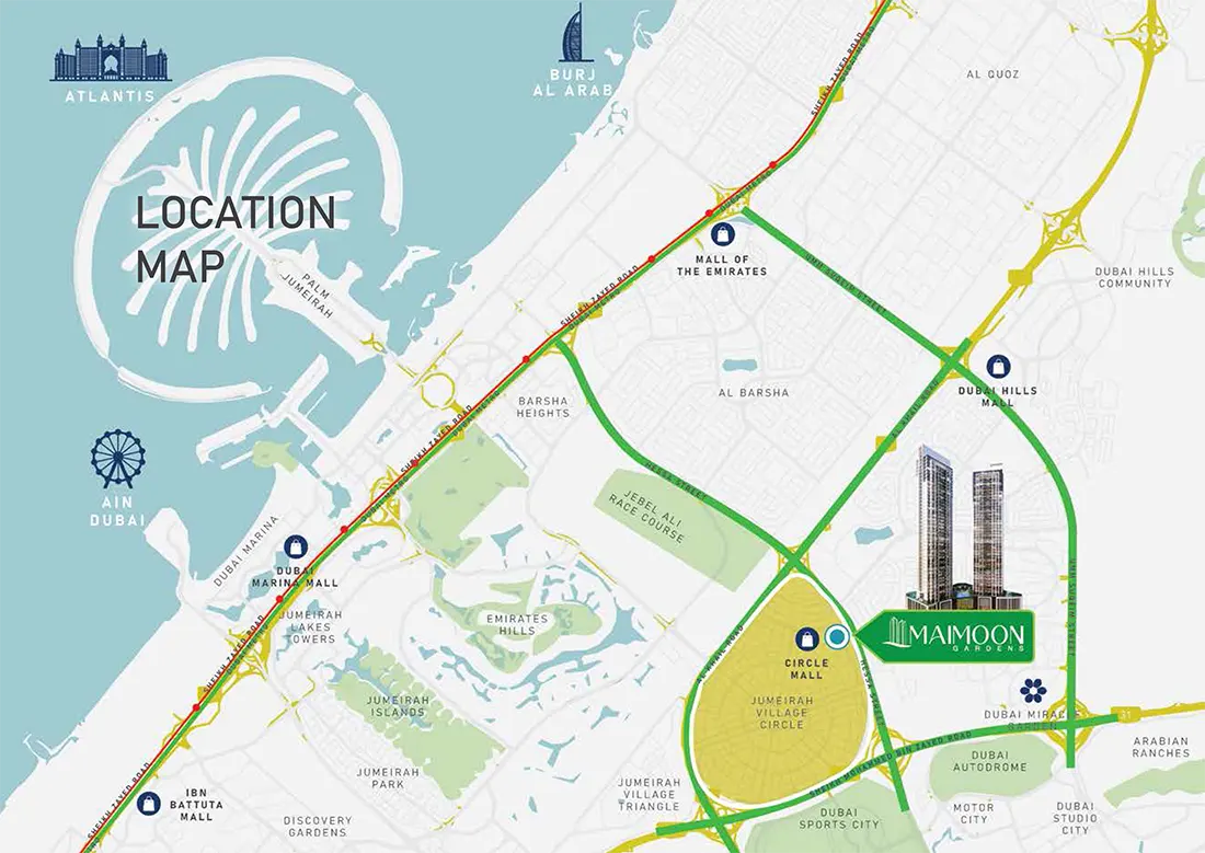 Maimoon Gardens location map
