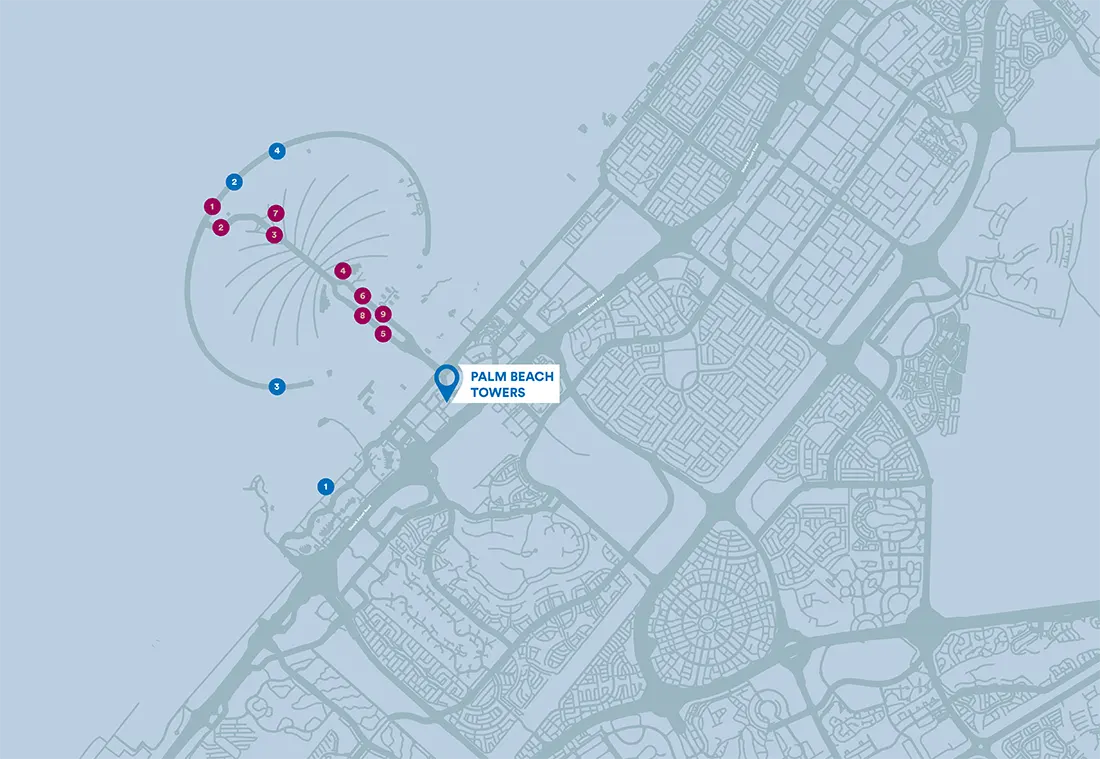 Palm Beach Towers location map