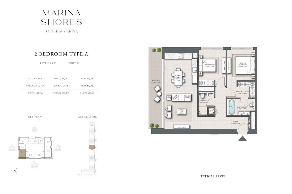 2 Bedroom floor plan