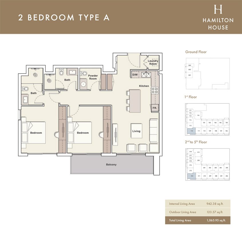 2 Bedroom floor plan