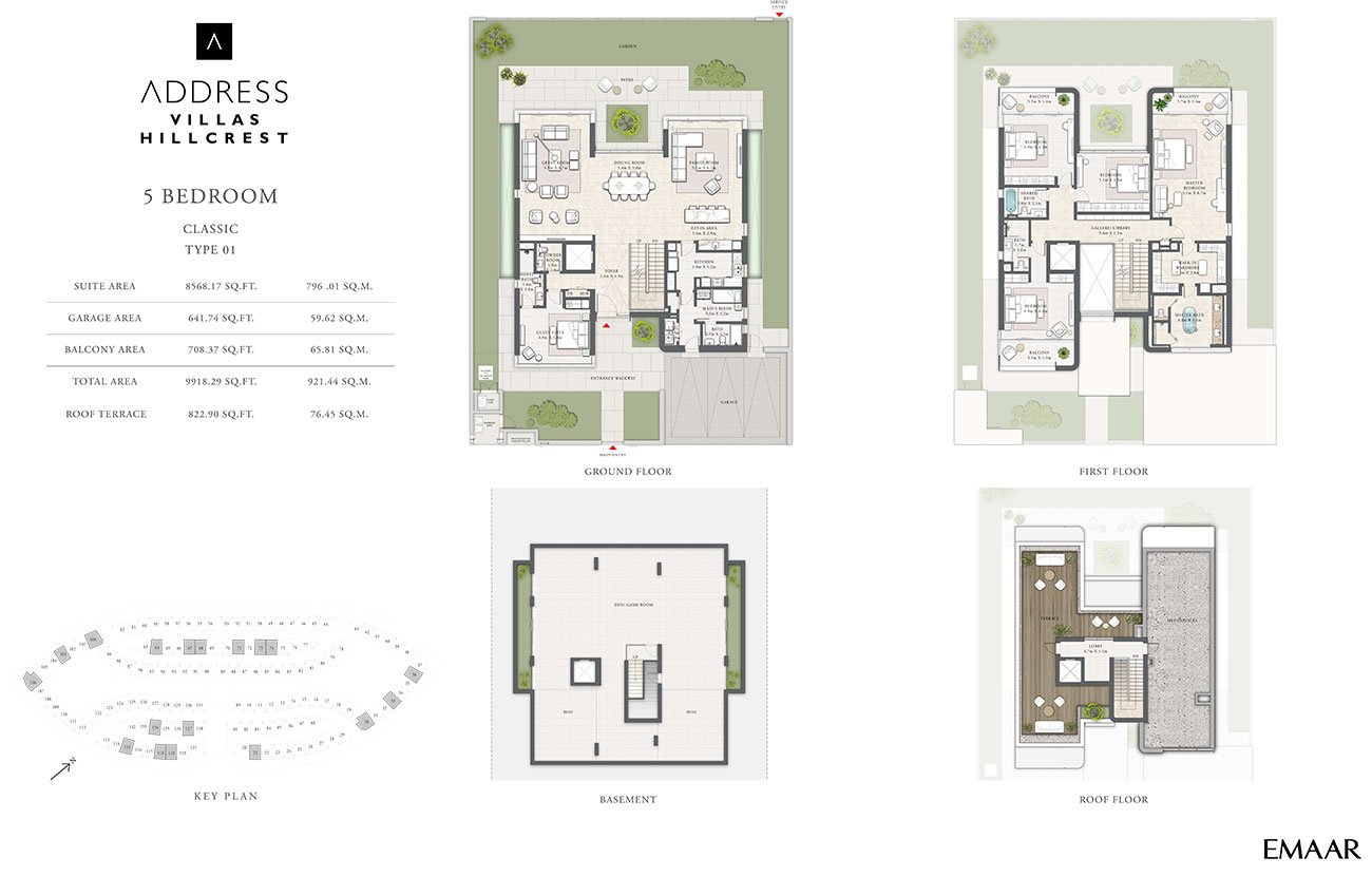 5 Bedrooms + Maid floor plan