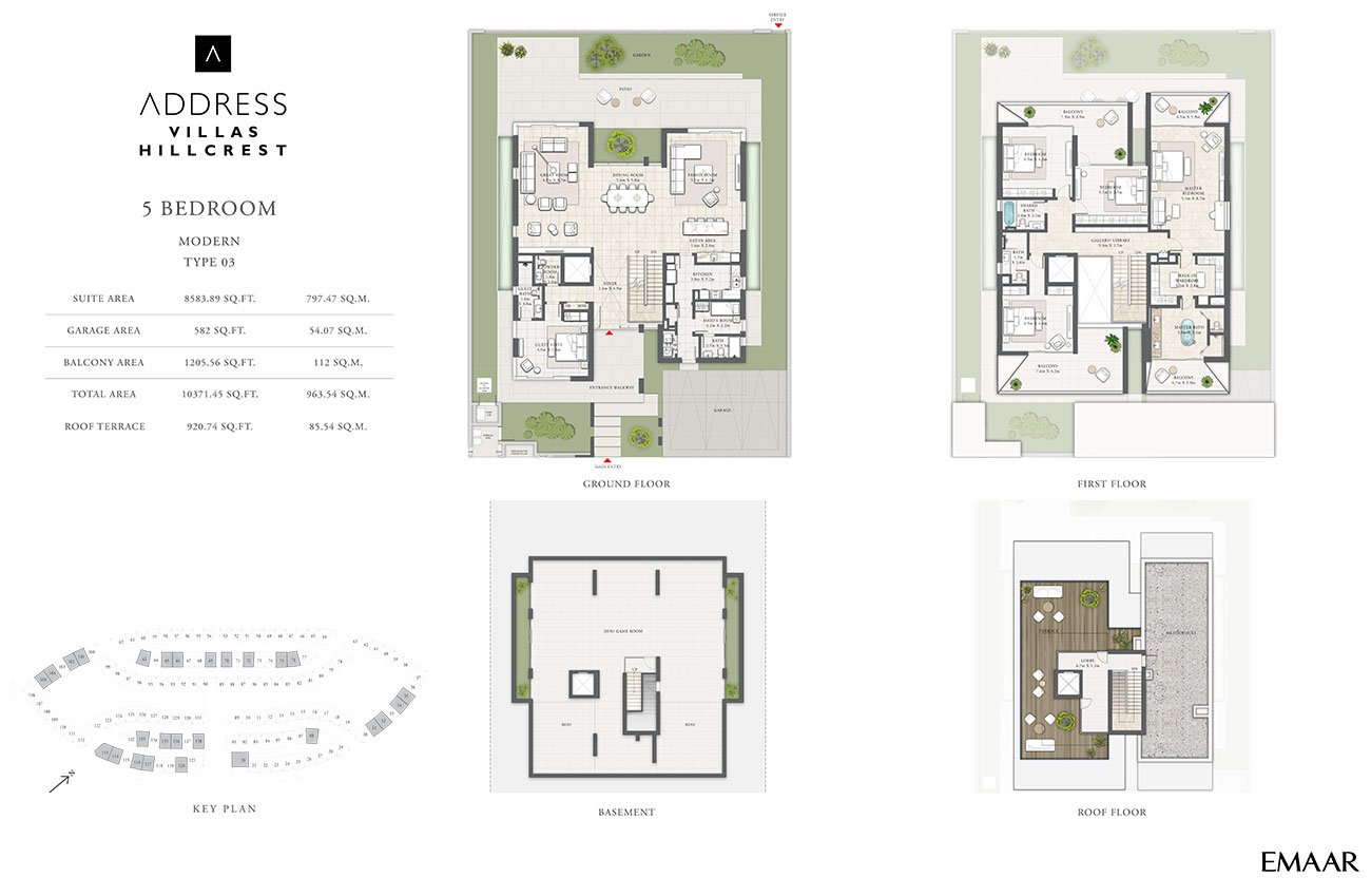 5 Bedrooms + Maid floor plan