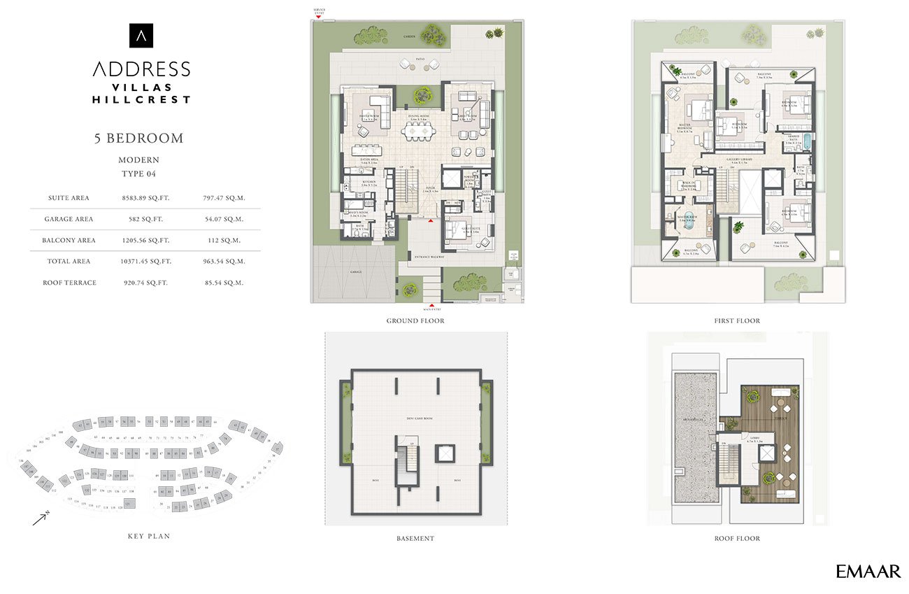 5 Bedrooms + Maid floor plan