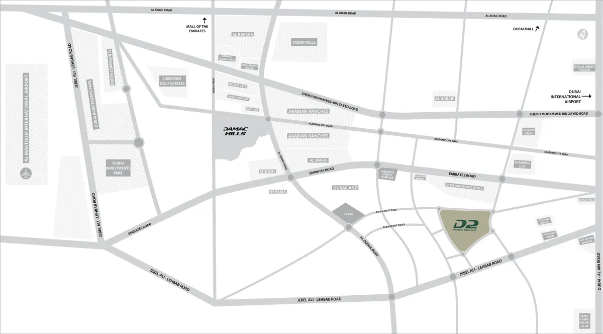The Farmhouses location map
