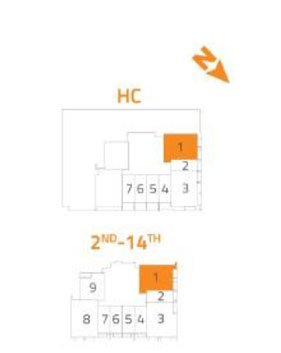 2 Bedrooms floor plan