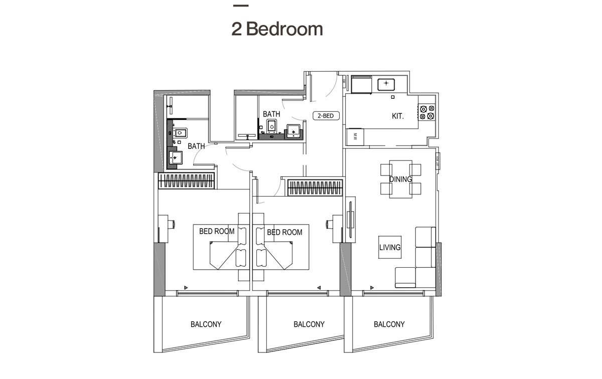 2 Bedroom floor plan