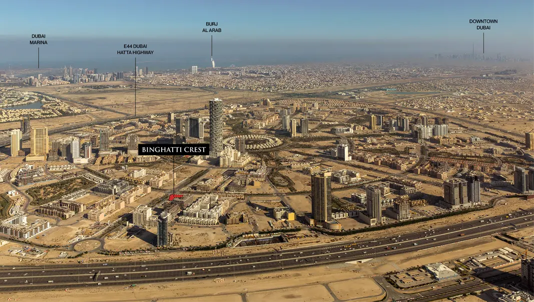 Binghatti Crest location map