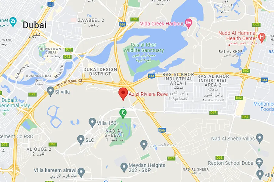 Azizi Riviera Reve location map
