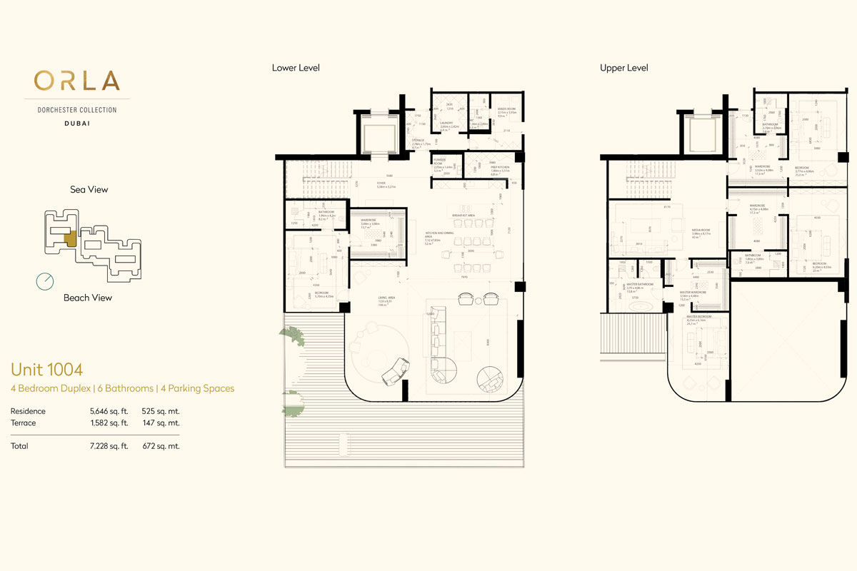 4 Bedrooms + Maid floor plan