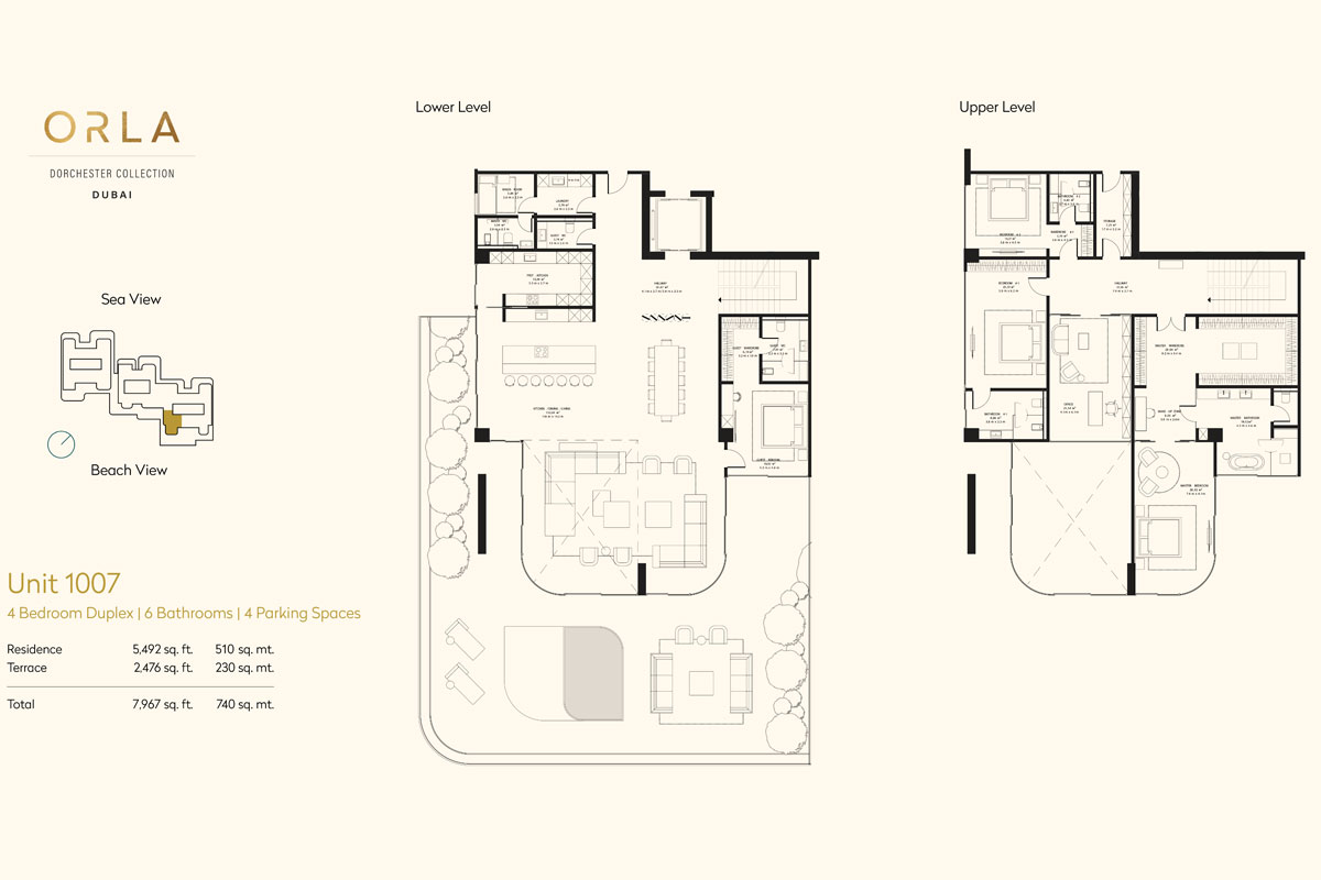 4 Bedrooms + Maid floor plan