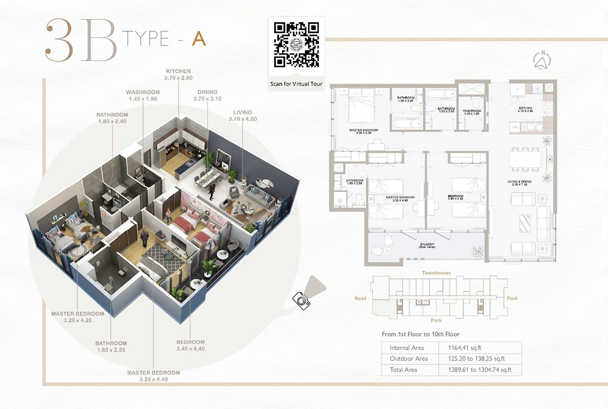 3 Bedroom floor plan