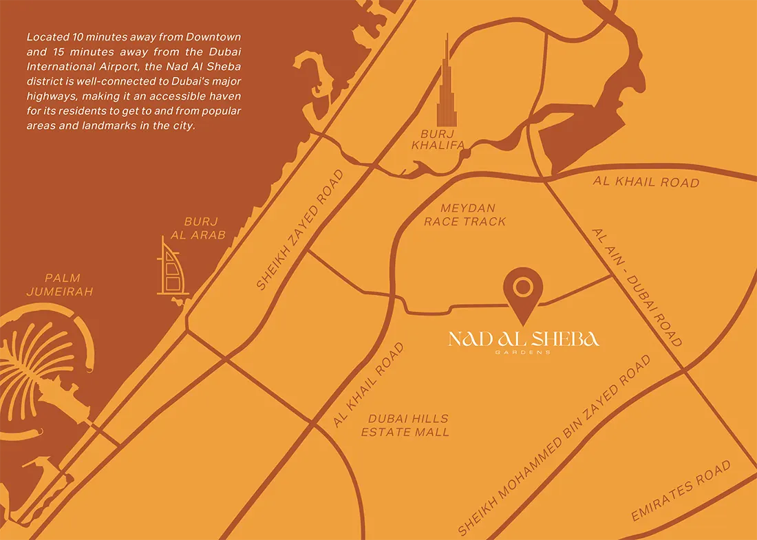 NAD Al Sheba Gardens 3 location map