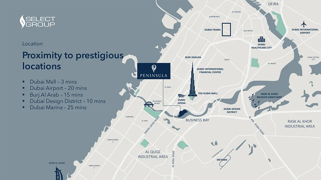 Peninsula Four location map