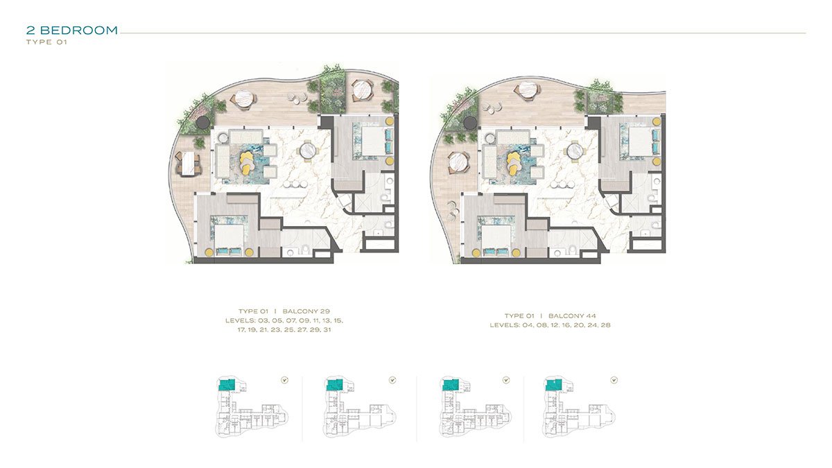 2 Bedroom floor plan