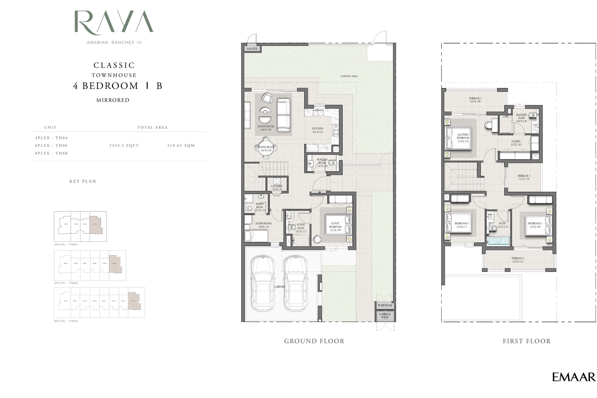4 Bedrooms + Maid floor plan