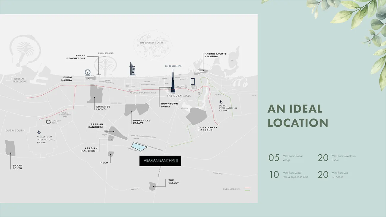 Raya at Arabian Ranches 3 location map