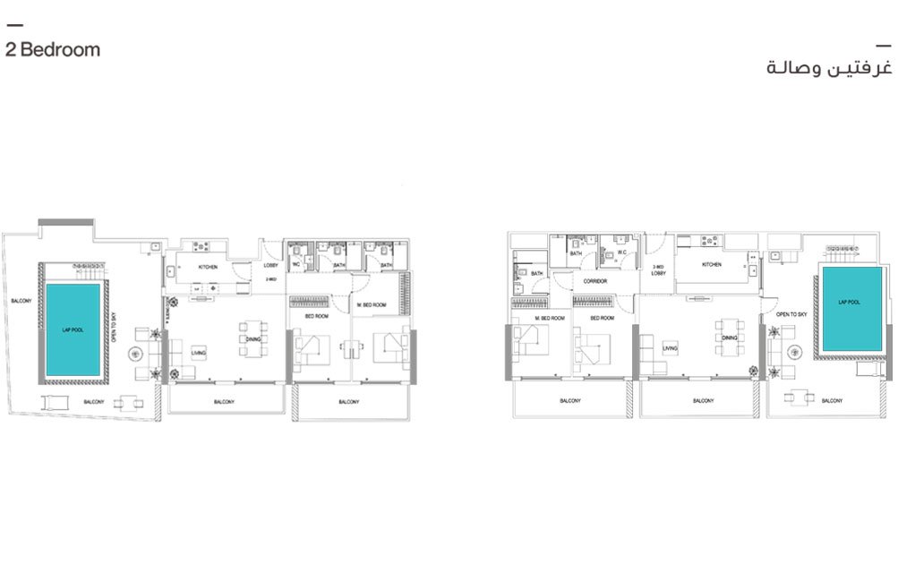 2 Bedroom floor plan