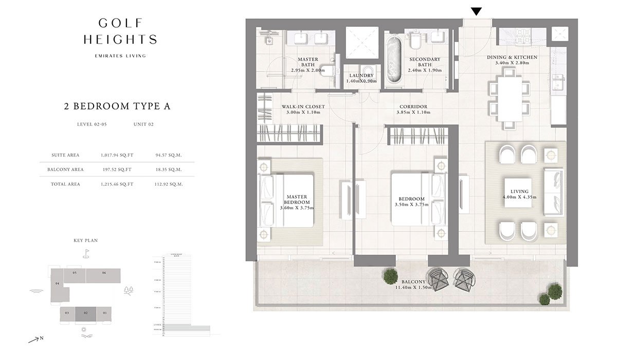 2 Bedroom floor plan