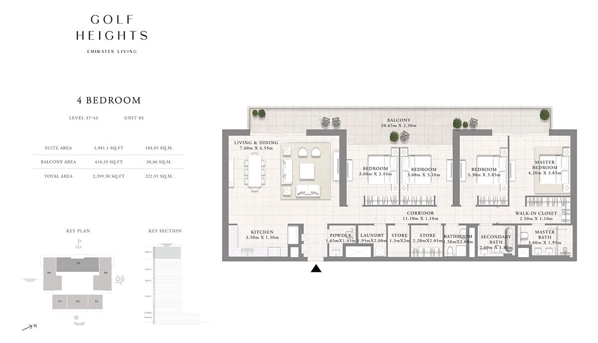4 Bedroom floor plan