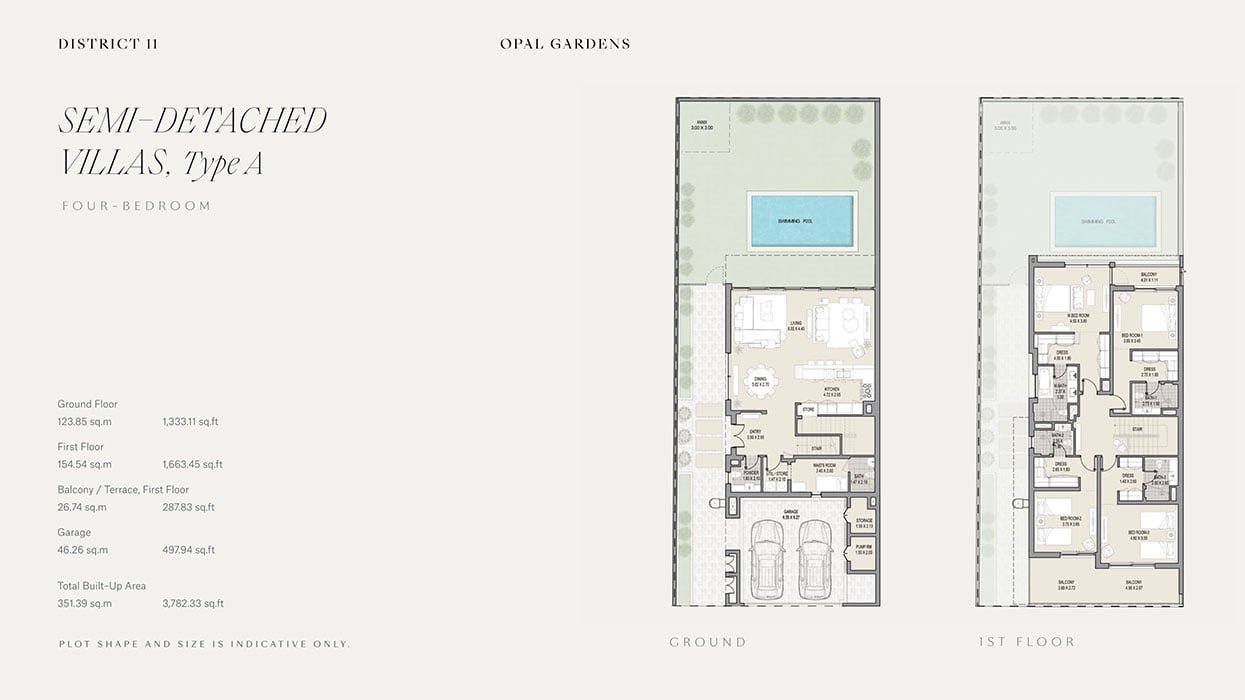 4 Bedrooms + Maid floor plan