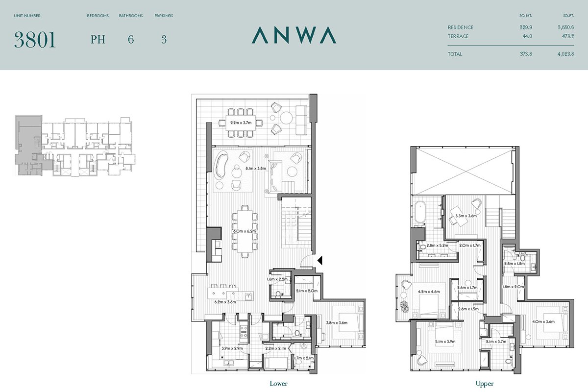 4 Bedroom floor plan