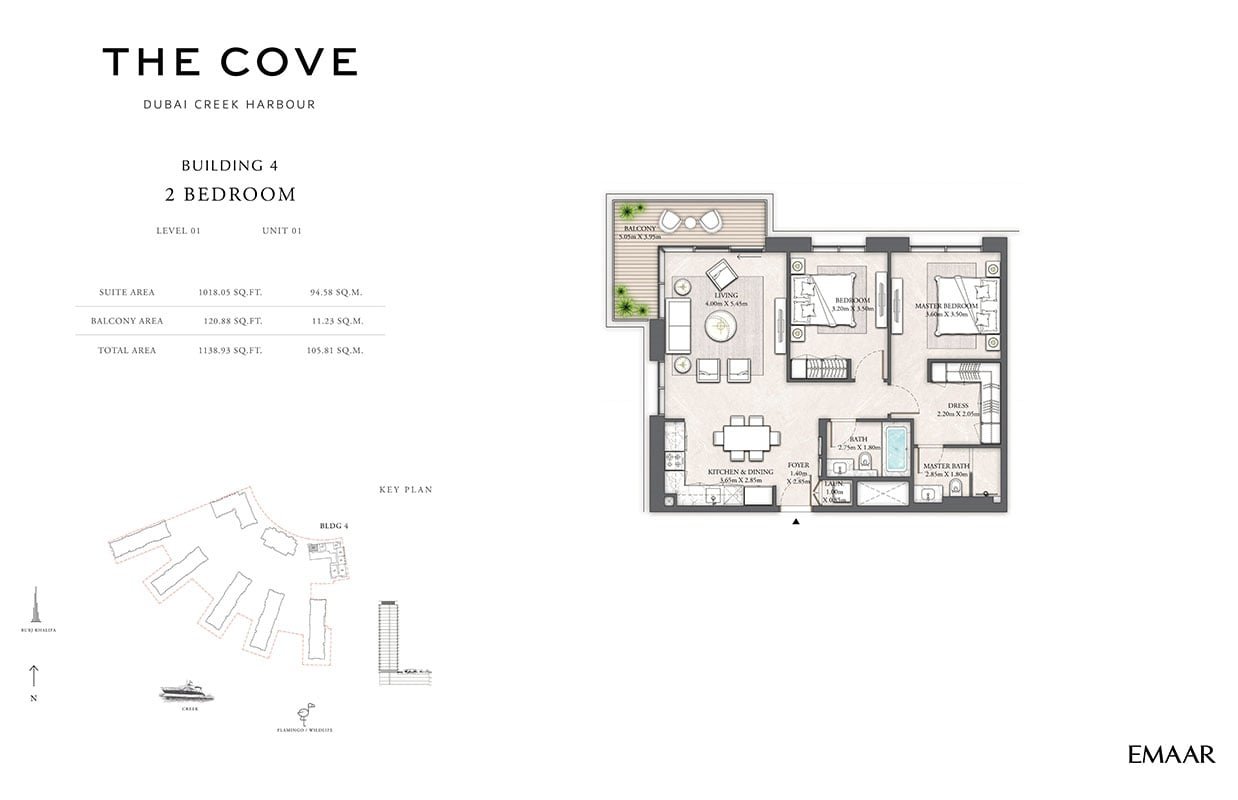 2 Bedrooms floor plan