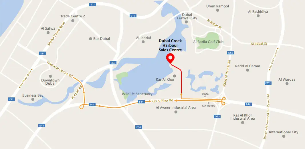The Cove 2 Creek Harbour location map