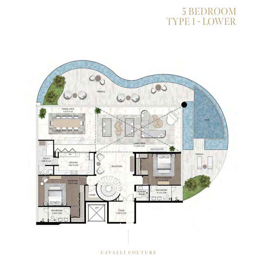 5 Bedroom floor plan