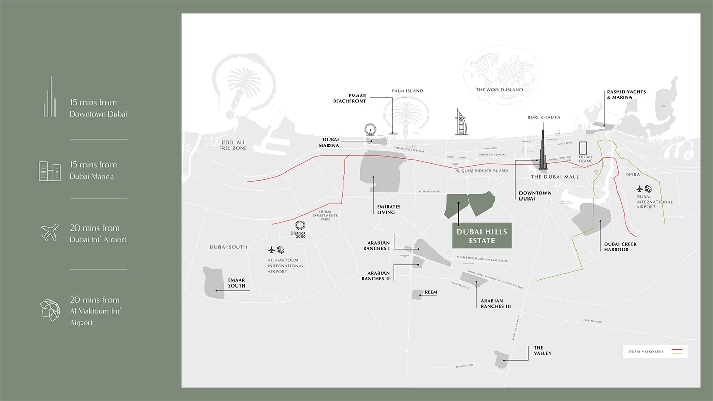 Emaar Park Horizon location map